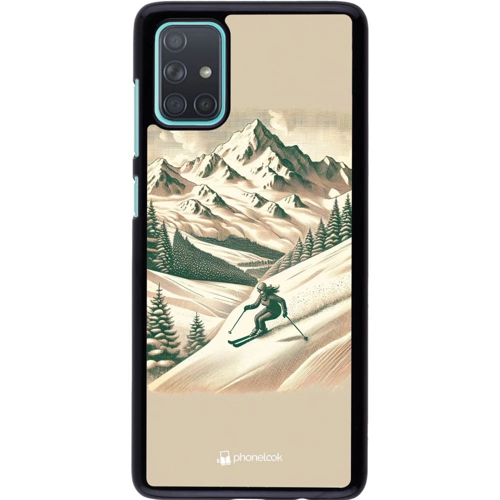 Coque Samsung Galaxy A71 - Vintage Ski Mountain