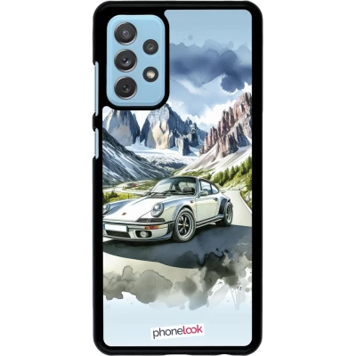 Coque Samsung Galaxy A72 - Porsche 911 Mountain Watercolor