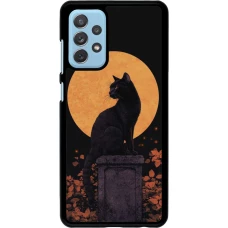 Samsung Galaxy A72 Case Hülle - Halloween 2026 Cat Art Nouveau