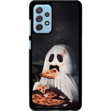 Samsung Galaxy A72 Case Hülle - Halloween 2026 Ghost eating pizza