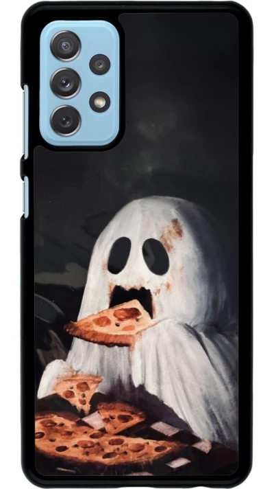 Samsung Galaxy A72 Case Hülle - Halloween 2026 Ghost eating pizza