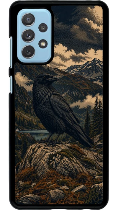 Coque Samsung Galaxy A72 - Linocut Grand Corbeau