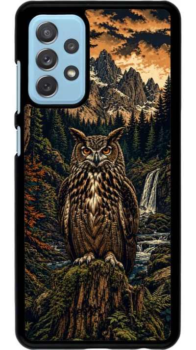 Coque Samsung Galaxy A72 - Linocut Grand-Duc