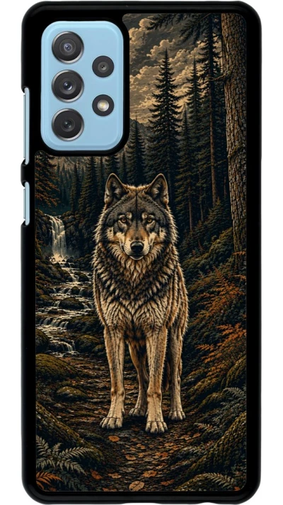 Coque Samsung Galaxy A72 - Linocut Loup
