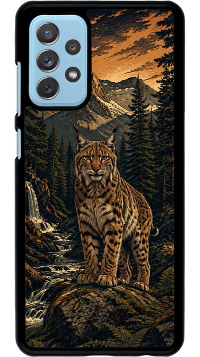 Coque Samsung Galaxy A72 - Linocut Lynx