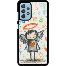 Samsung Galaxy A72 Case Hülle - Little Angel Sketch Love