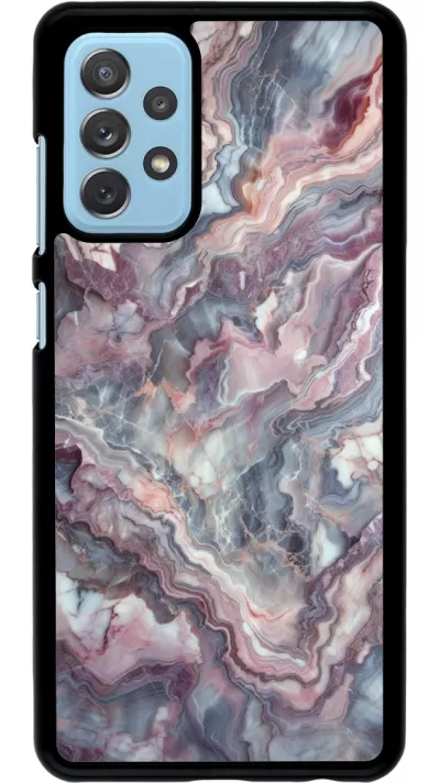 Samsung Galaxy A72 Case Hülle - Violetter silberner Marmor