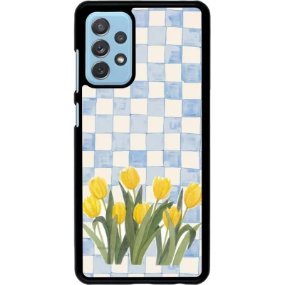 Coque Samsung Galaxy A72 - Blue vichy tulips Spring 2026