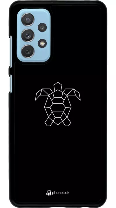 Coque Samsung Galaxy A72 - Turtles lines on black