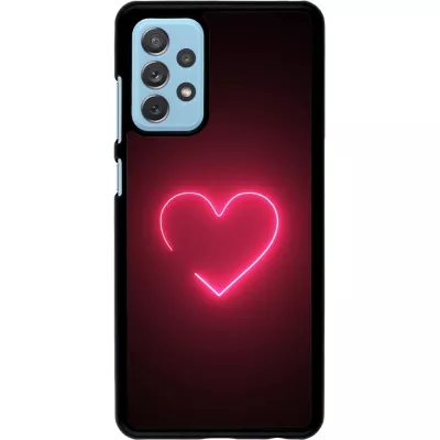 Samsung Galaxy A72 Case Hülle - Valentine 2023 single neon heart