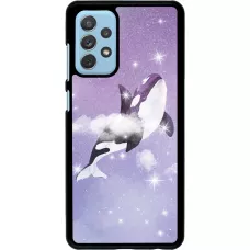 Coque Samsung Galaxy A72 - Whale in sparking stars