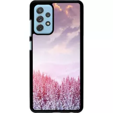 Samsung Galaxy A72 Case Hülle - Winter 22 Pink Forest