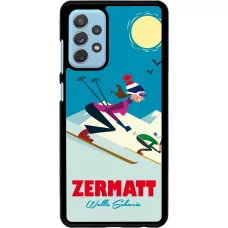 Samsung Galaxy A72 Case Hülle - Zermatt Ski Downhill