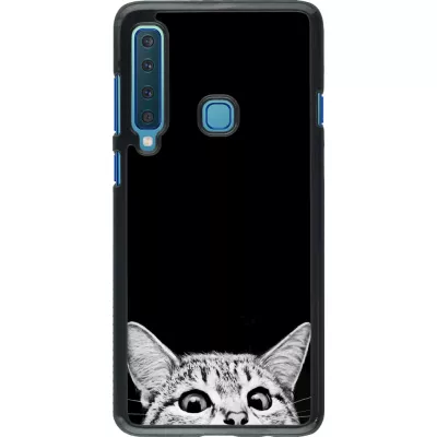 Hülle Samsung Galaxy A9 - Cat Looking Up Black