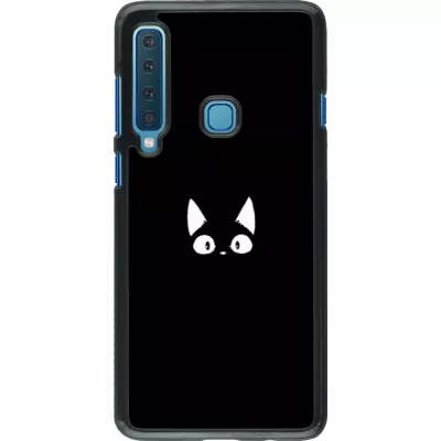 Coque Samsung Galaxy A9 - Funny cat on black