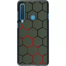 Coque Samsung Galaxy A9 - Geometric Line red