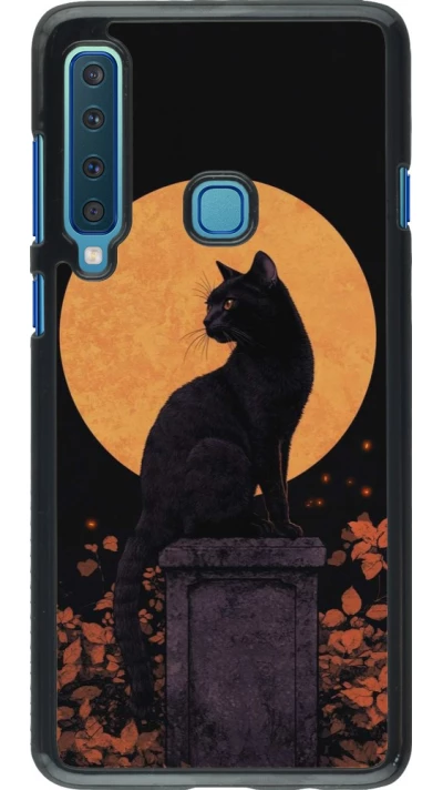 Coque Samsung Galaxy A9 - Halloween 2026 Cat Art Nouveau