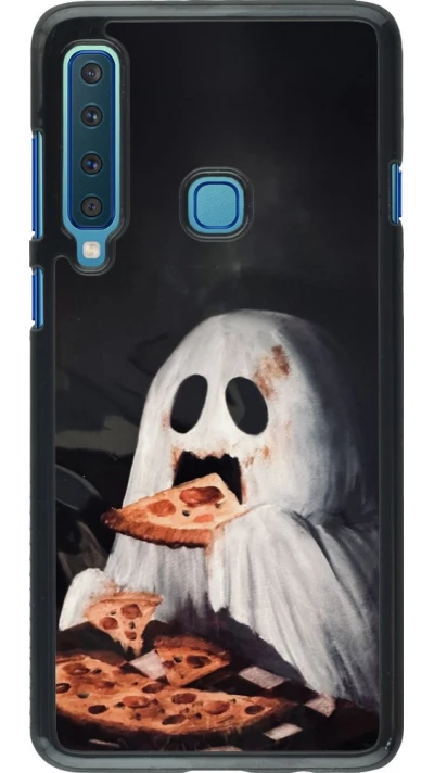 Coque Samsung Galaxy A9 - Halloween 2026 Ghost eating pizza