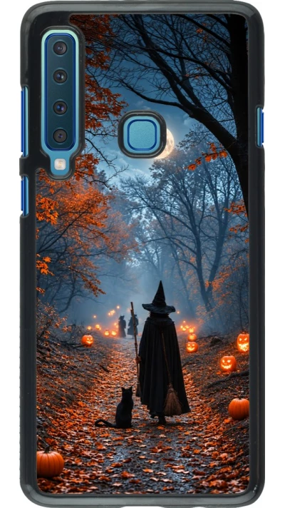 Coque Samsung Galaxy A9 - Halloween 2026 Witch with a cat