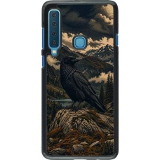 Samsung Galaxy A9 Case Hülle - Linocut Grosser Rabe