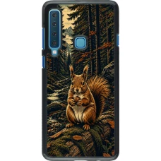 Samsung Galaxy A9 Case Hülle - Linocut Eichhörnchen
