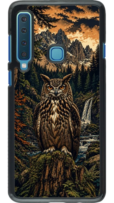 Coque Samsung Galaxy A9 - Linocut Grand-Duc