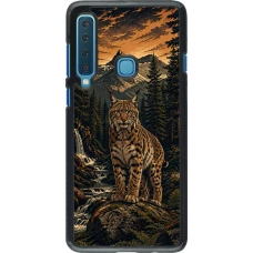 Samsung Galaxy A9 Case Hülle - Linocut Luchs