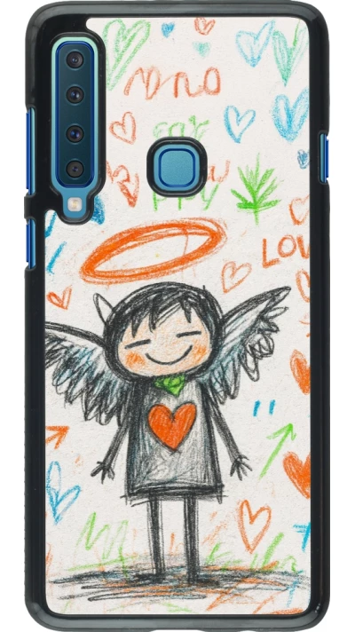 Samsung Galaxy A9 Case Hülle - Little Angel Sketch Love