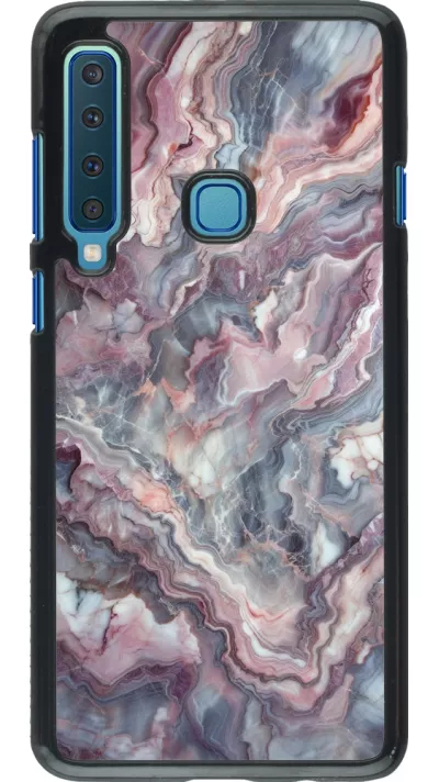 Samsung Galaxy A9 Case Hülle - Violetter silberner Marmor