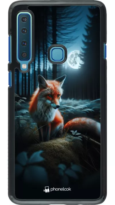 Coque Samsung Galaxy A9 - Renard lune forêt