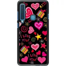 Samsung Galaxy A9 Case Hülle - Valentine 2023 love symbols