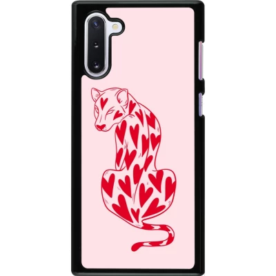 Coque Samsung Galaxy Note 10 - Leopard with hearts 2026