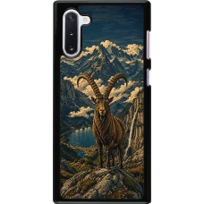 Samsung Galaxy Note 10 Case Hülle - Linocut Steinbock