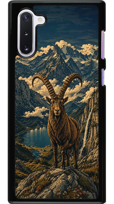 Coque Samsung Galaxy Note 10 - Linocut Bouquetin