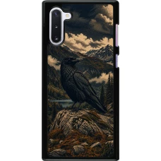 Coque Samsung Galaxy Note 10 - Linocut Grand Corbeau