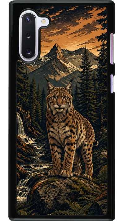 Coque Samsung Galaxy Note 10 - Linocut Lynx