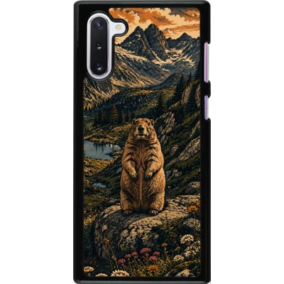 Coque Samsung Galaxy Note 10 - Linocut Marmotte