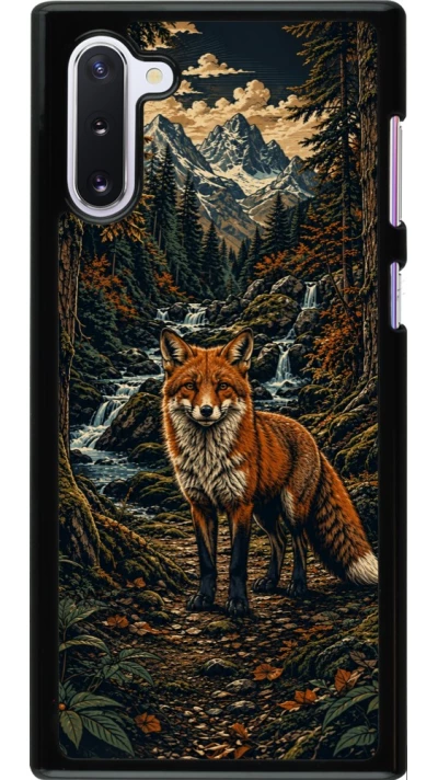 Coque Samsung Galaxy Note 10 - Linocut Renard