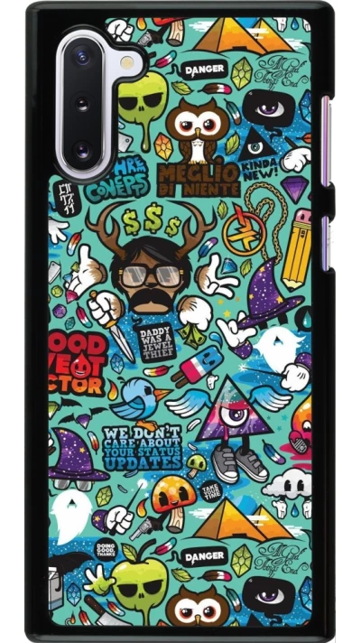 Samsung Galaxy Note 10 Case Hülle - Mixed Cartoons Turquoise
