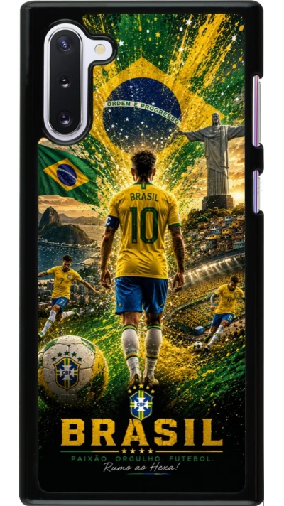Samsung Galaxy Note 10 Case Hülle - Fussball Brasilien splash 2026