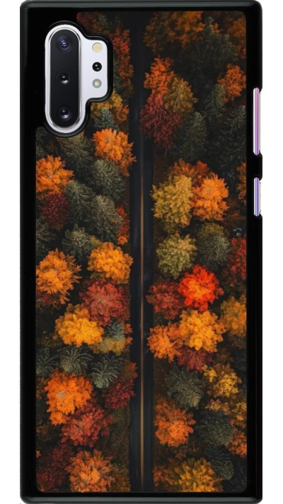 Samsung Galaxy Note 10+ Case Hülle - Autumn 26 Road in autumn