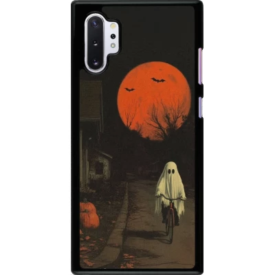 Coque Samsung Galaxy Note 10+ - Halloween 2025 Ghost on a bicycle