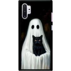 Samsung Galaxy Note 10+ Case Hülle - Halloween 2025 Ghost with black cat