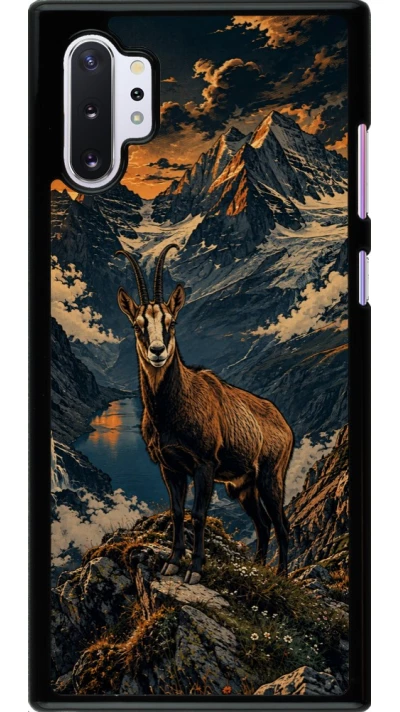 Samsung Galaxy Note 10+ Case Hülle - Linocut Gämse