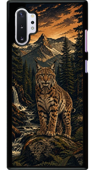 Samsung Galaxy Note 10+ Case Hülle - Linocut Luchs