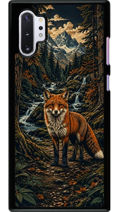 Samsung Galaxy Note 10+ Case Hülle - Linocut Fuchs