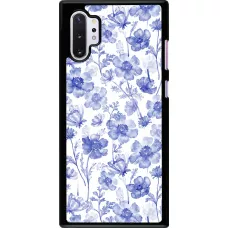 Samsung Galaxy Note 10+ Case Hülle - Spring 23 watercolor blue flowers