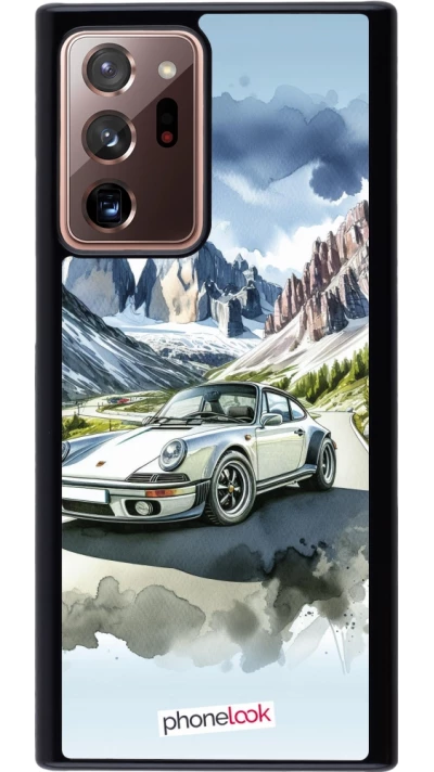 Coque Samsung Galaxy Note 20 Ultra - Porsche 911 Mountain Watercolor