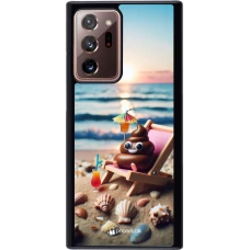Samsung Galaxy Note 20 Ultra Case Hülle - Kackhaufen Emoji auf Liegestuhl
