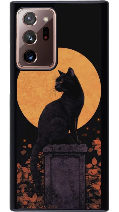 Coque Samsung Galaxy Note 20 Ultra - Halloween 2026 Cat Art Nouveau